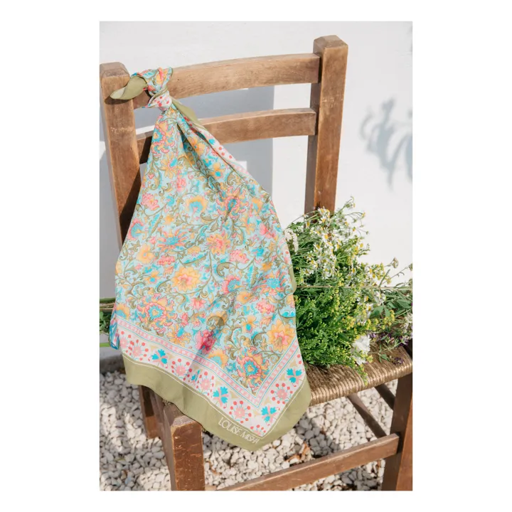 Louise Misha Foulard Capucine Fleuri | Bleu