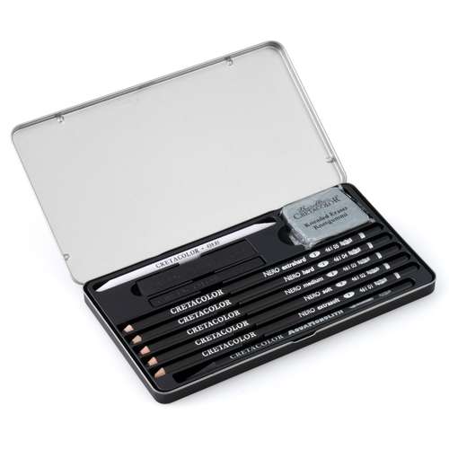 CRETACOLOR® Deep Black Zeichen- und Skizzierset