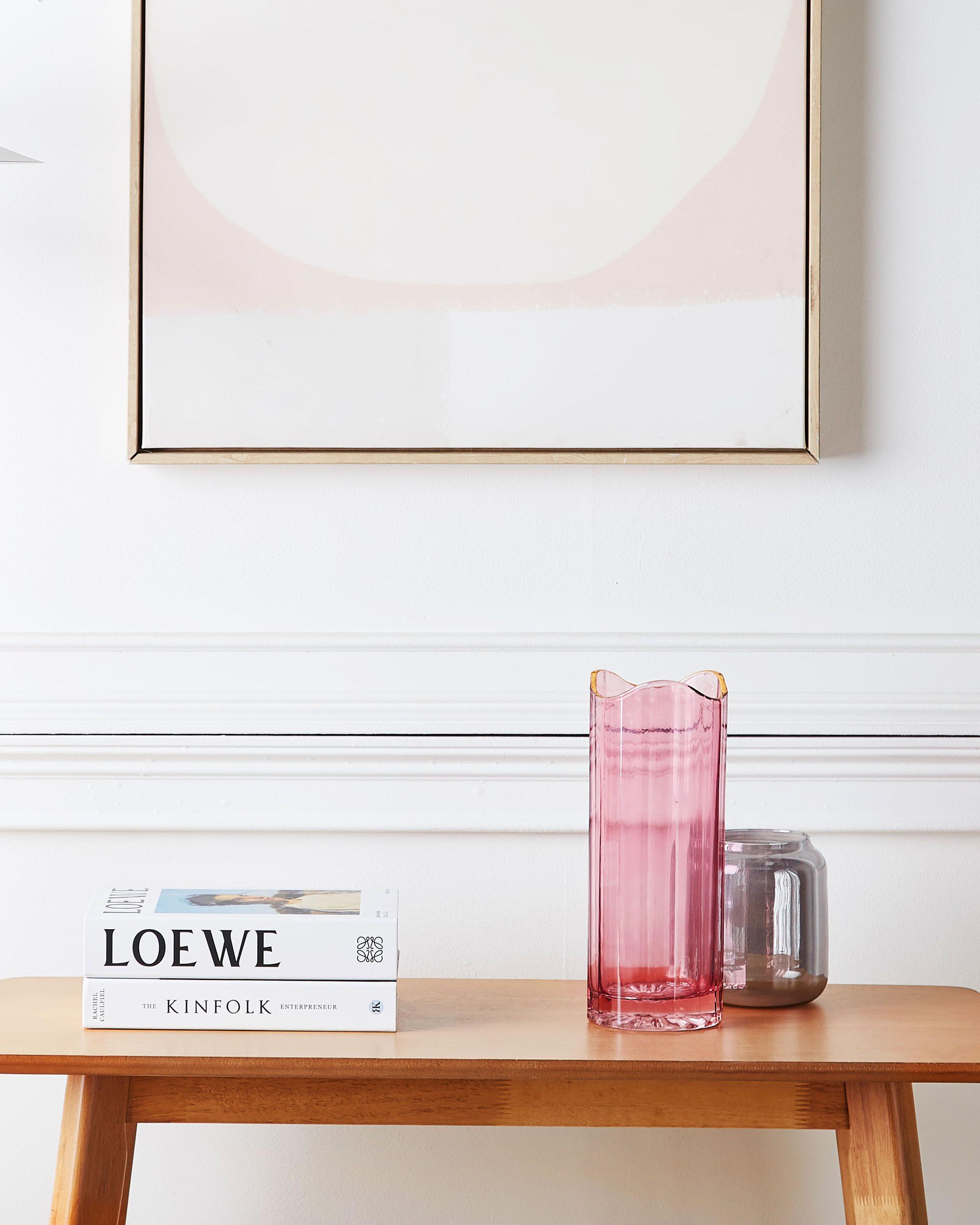 Bloemenvaas PERDIKI Glas 30 cm Roze