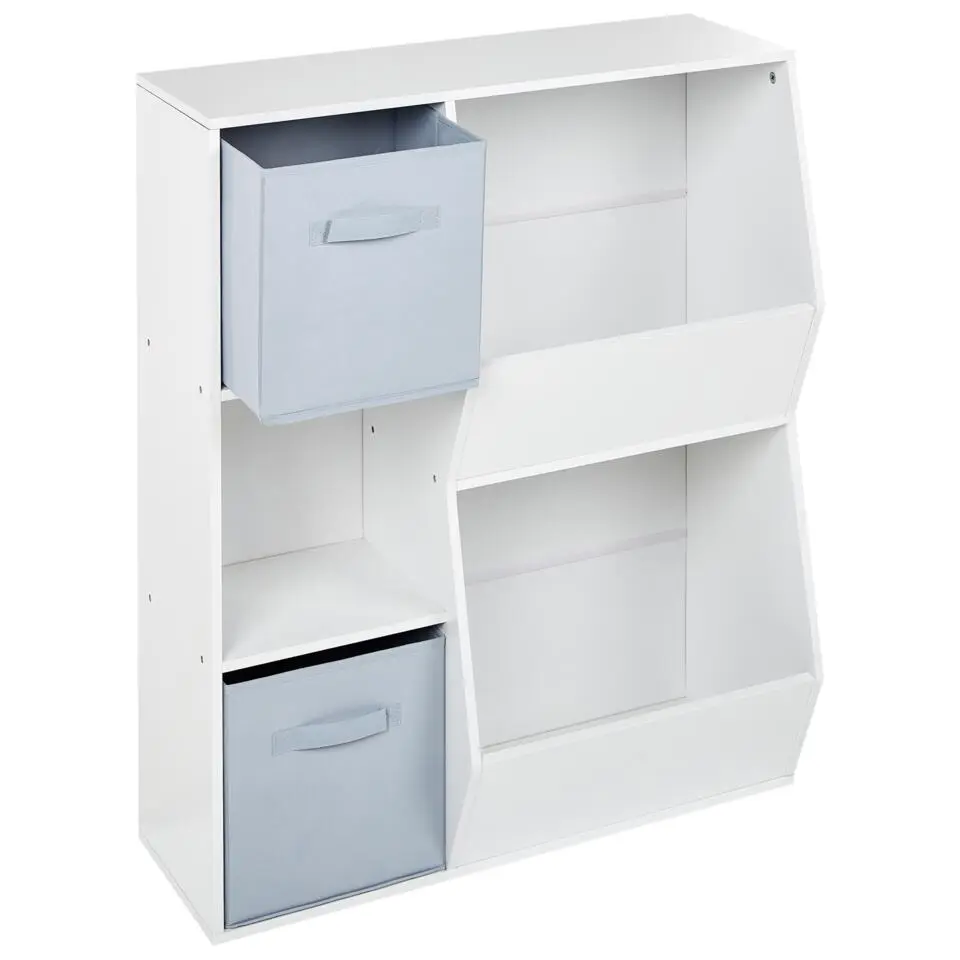 DARLOT - Boekenkast - Lichtblauw - Vezelplaat