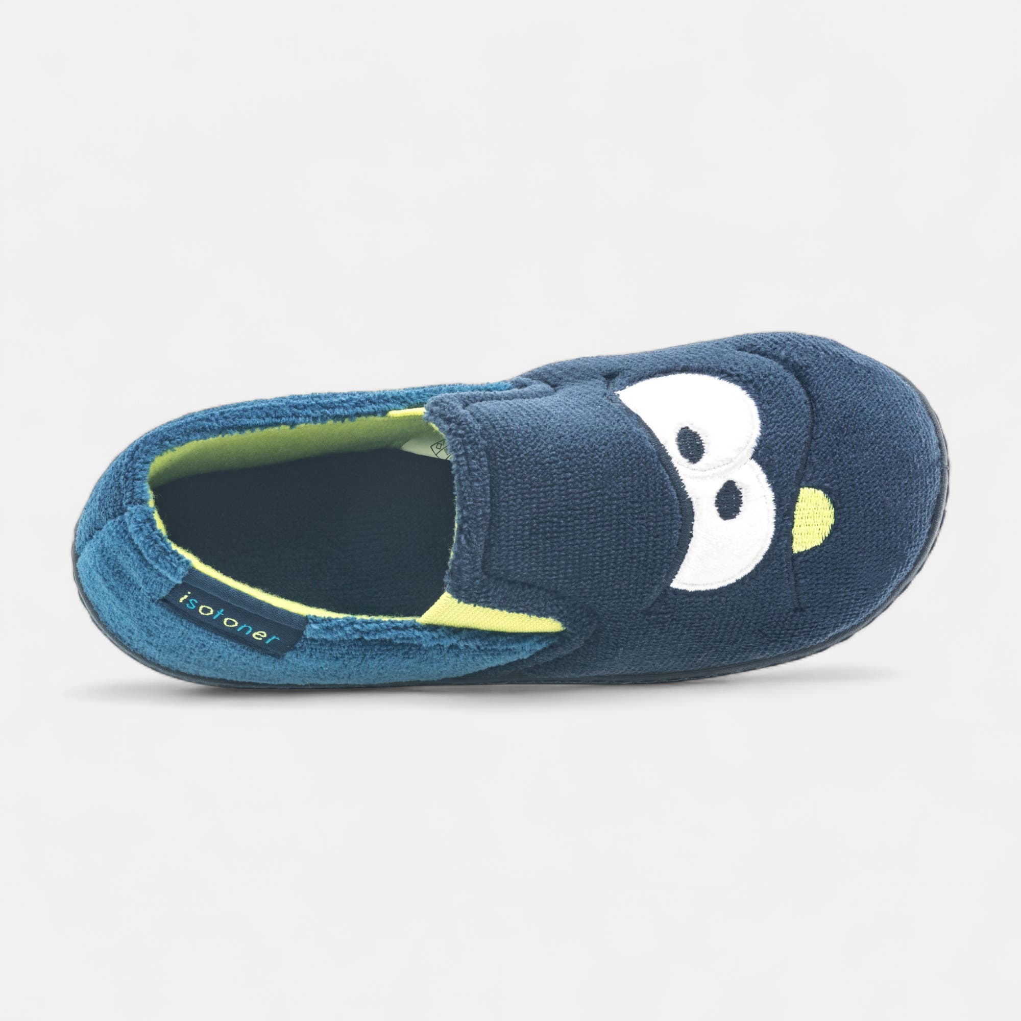 Pantoufles pieds sensibles Garçon bleu marine