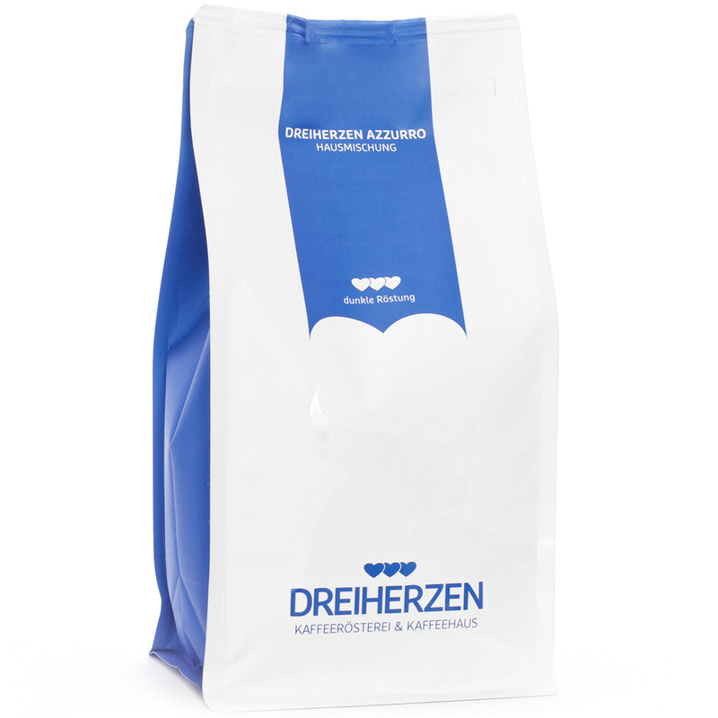 Dreiherzen Kaffeebohnen Azzurro, 1000 g, 1 Stück