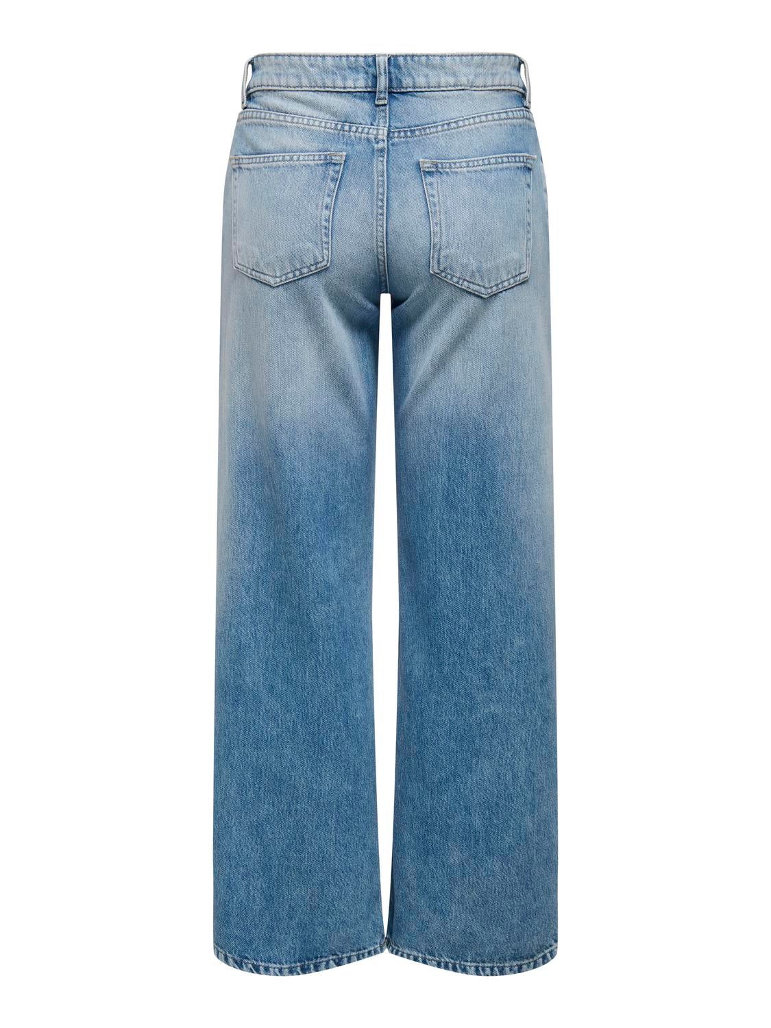 ONLHOPE Niedrige Taille Weiter Beinschnitt Jeans Light Medium Blue Denim