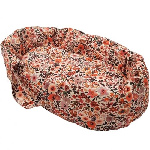 Hollie poppenreiswieg retro flowers - 42 cm