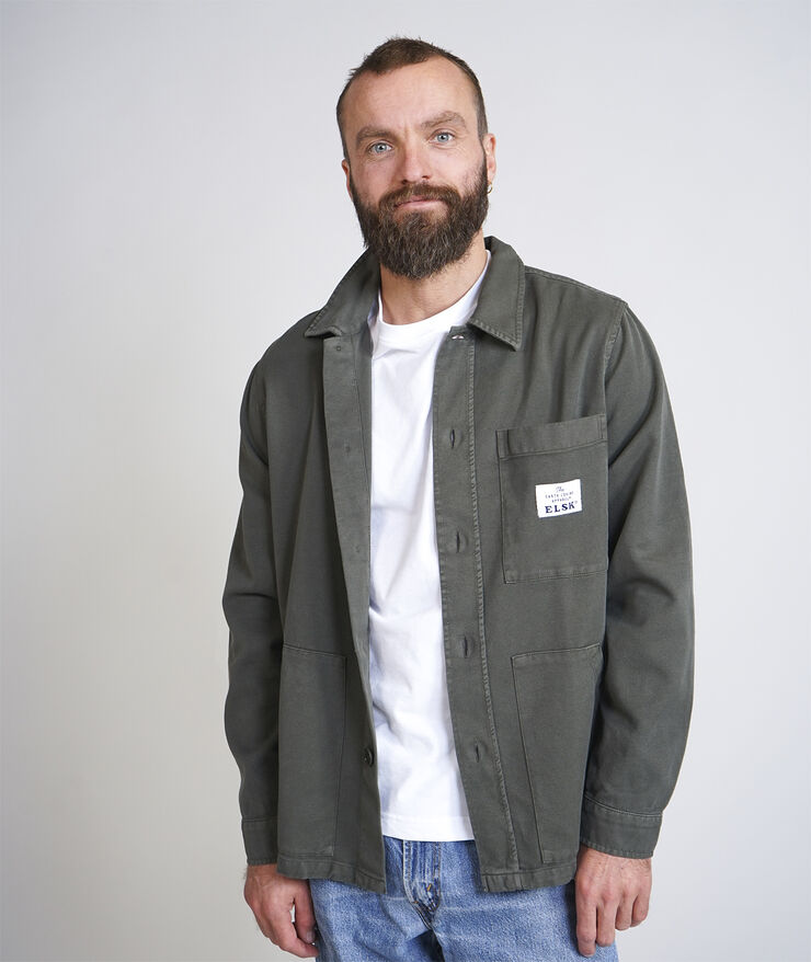 ELSK EARTH LOVING EDDIE MEN'S OVERSHIRT 200 dark green