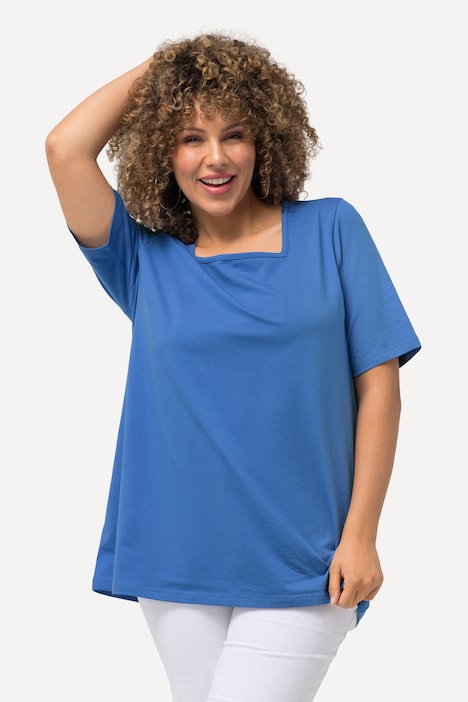 T-Shirt, A-Linie, Carree-Ausschnitt, Halbarm
