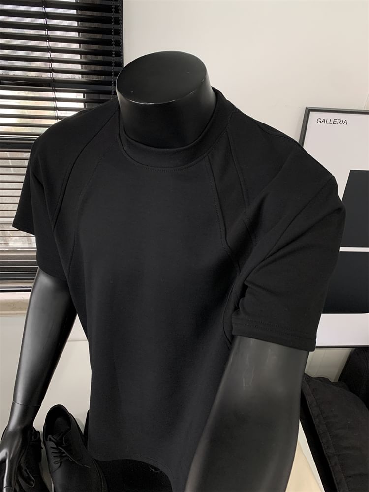 Plummie - T-shirt met korte mouwen en ronde hals, effen