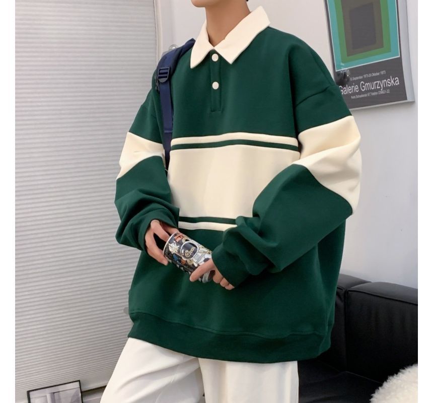 Lingaris - Tweekleurige polosweater