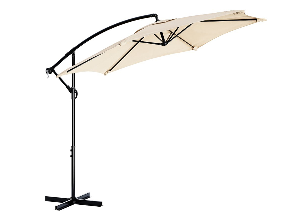 Tristar PA‑7906 300 cm zweefparasol met kruisvoet en hoes - Beige