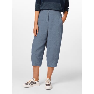 Damen-Leinenhose, Mittelblau