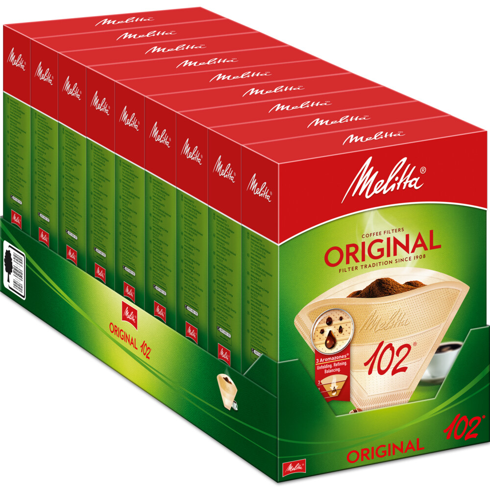 9x Melitta Filters 102 Bruin80 stuks