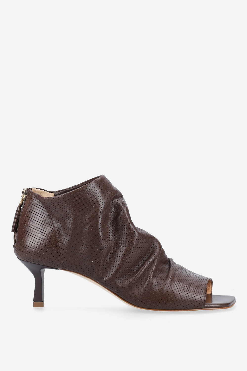 Perforated leather sandals