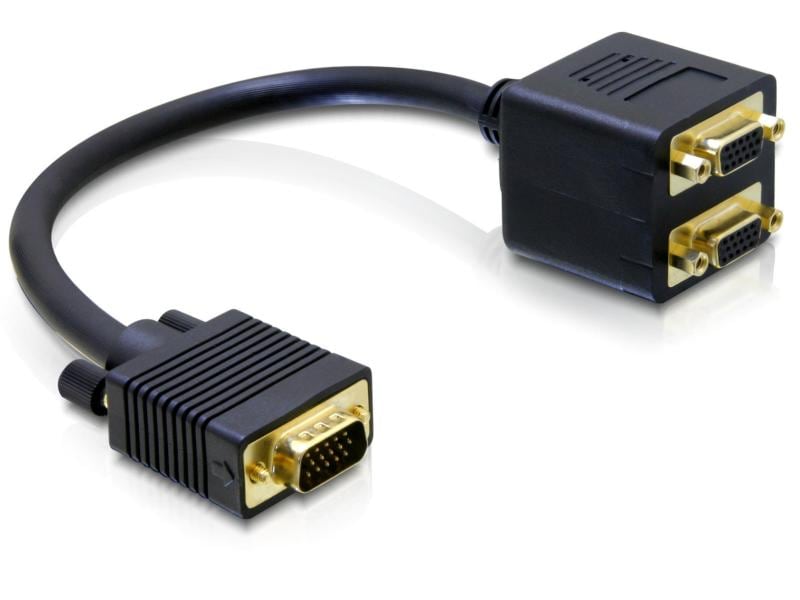 Delock 2-Port Signalsplitter VGA - 2x VGA, passiv VGA Splitter-Kabel