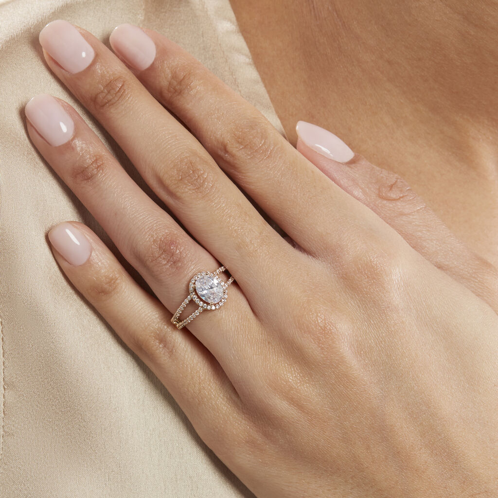 Bague Myriama Plaqué Or Jaune Oxyde De Zirconium