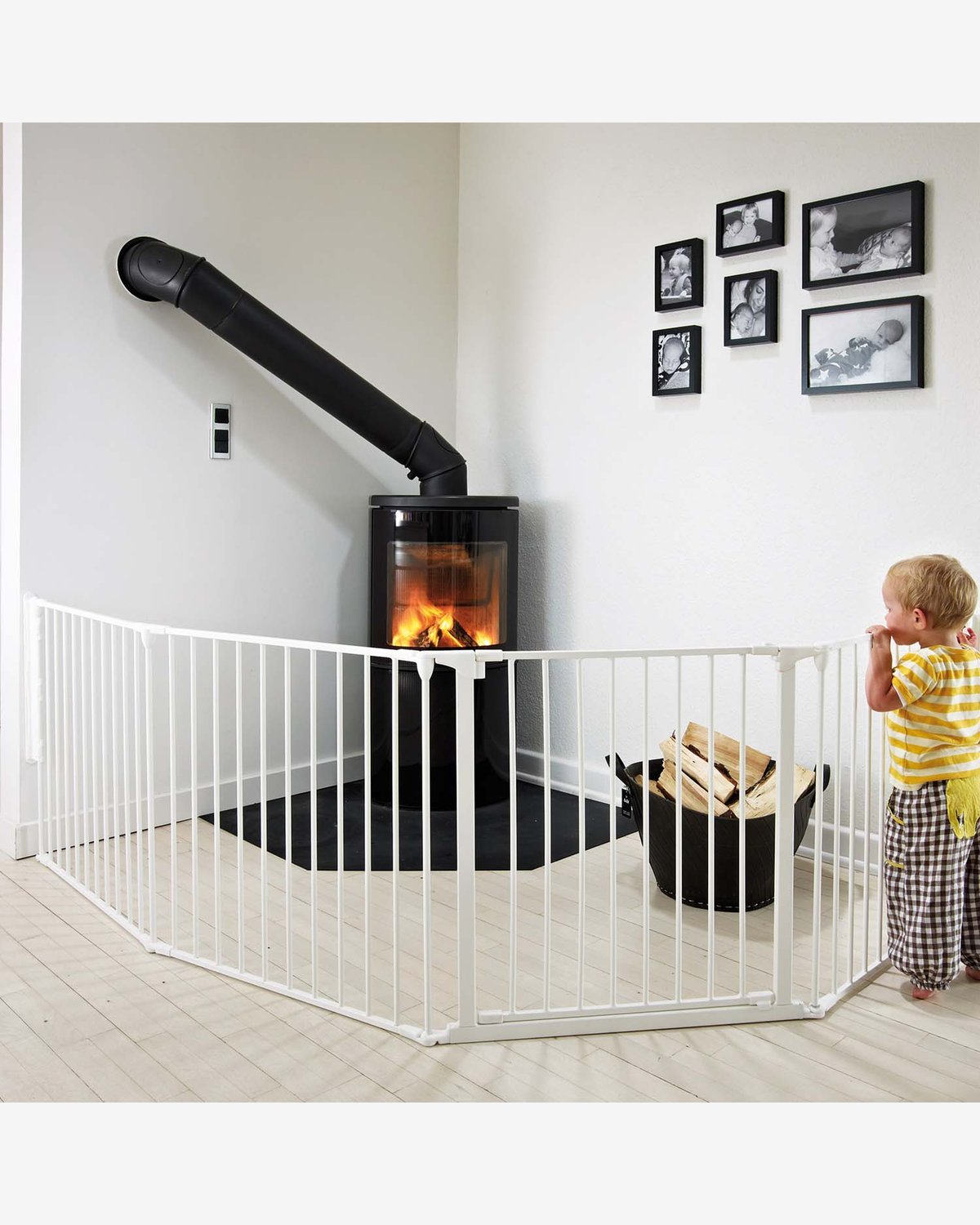 Barnegrind Flex XL – Vegghengt Sikkerhetsgrind 90 til 278cm – Utvidbart System