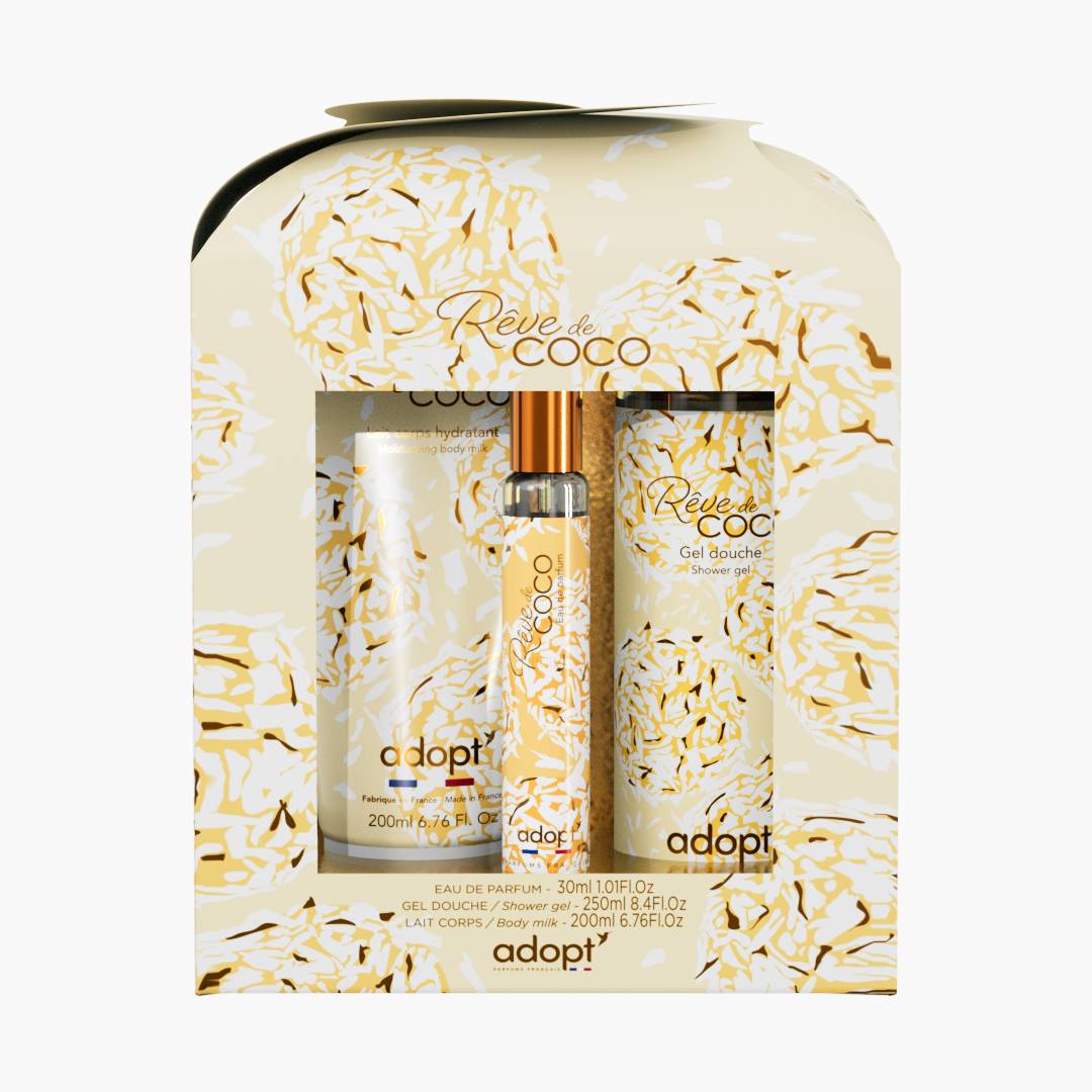 Rêve de coco Coffret eau de parfum 30 ml + gel douche 250 ml + lait corps 200 ml