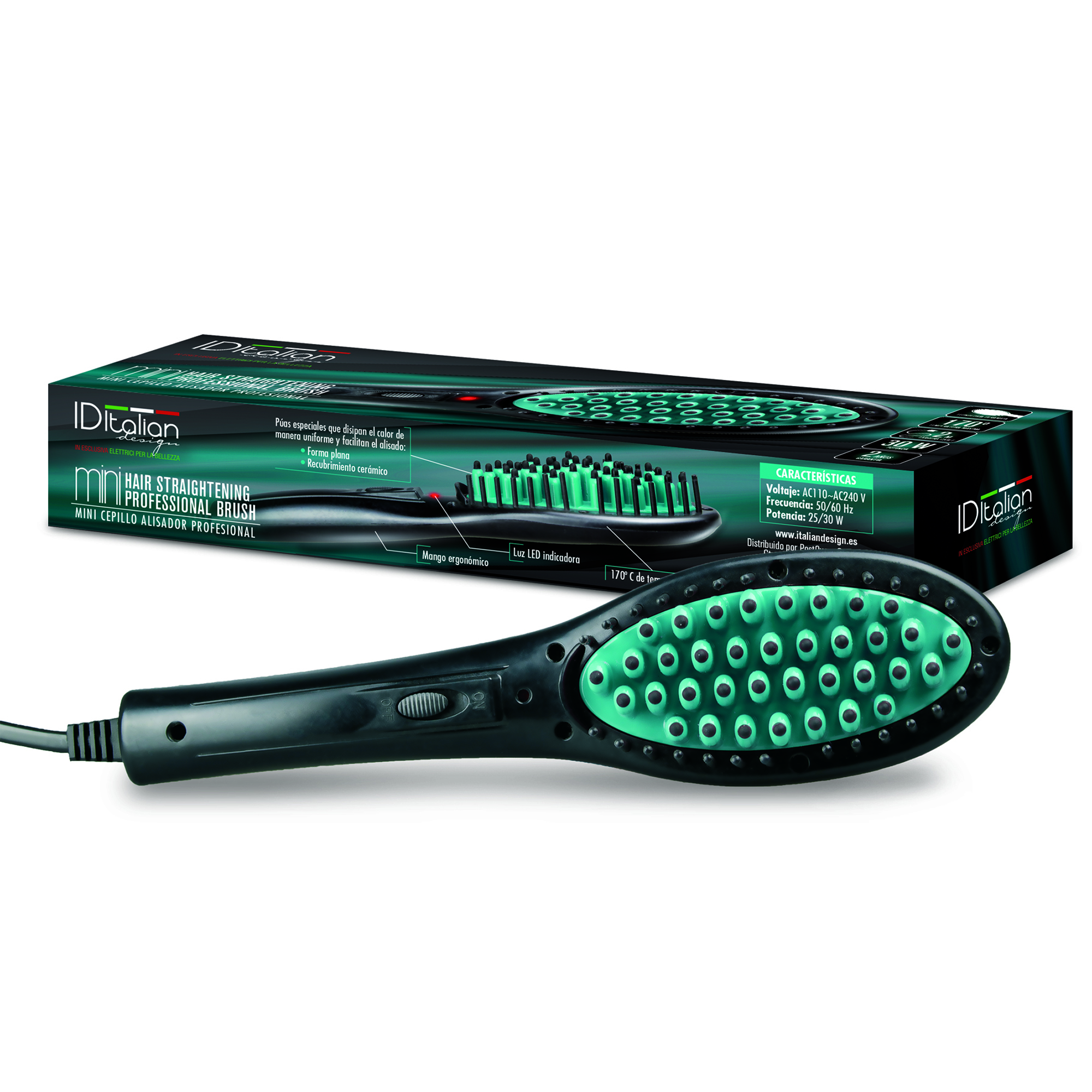 Italian Design Mini Straightening Brush Smoothing brush