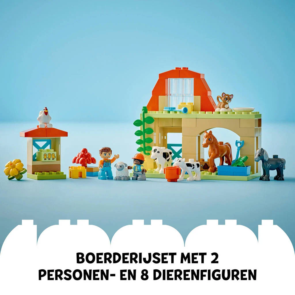 Wat een plezier!Stad Dieren verzorgen op de boerderij Speelgoed met Dieren Figuren 10416