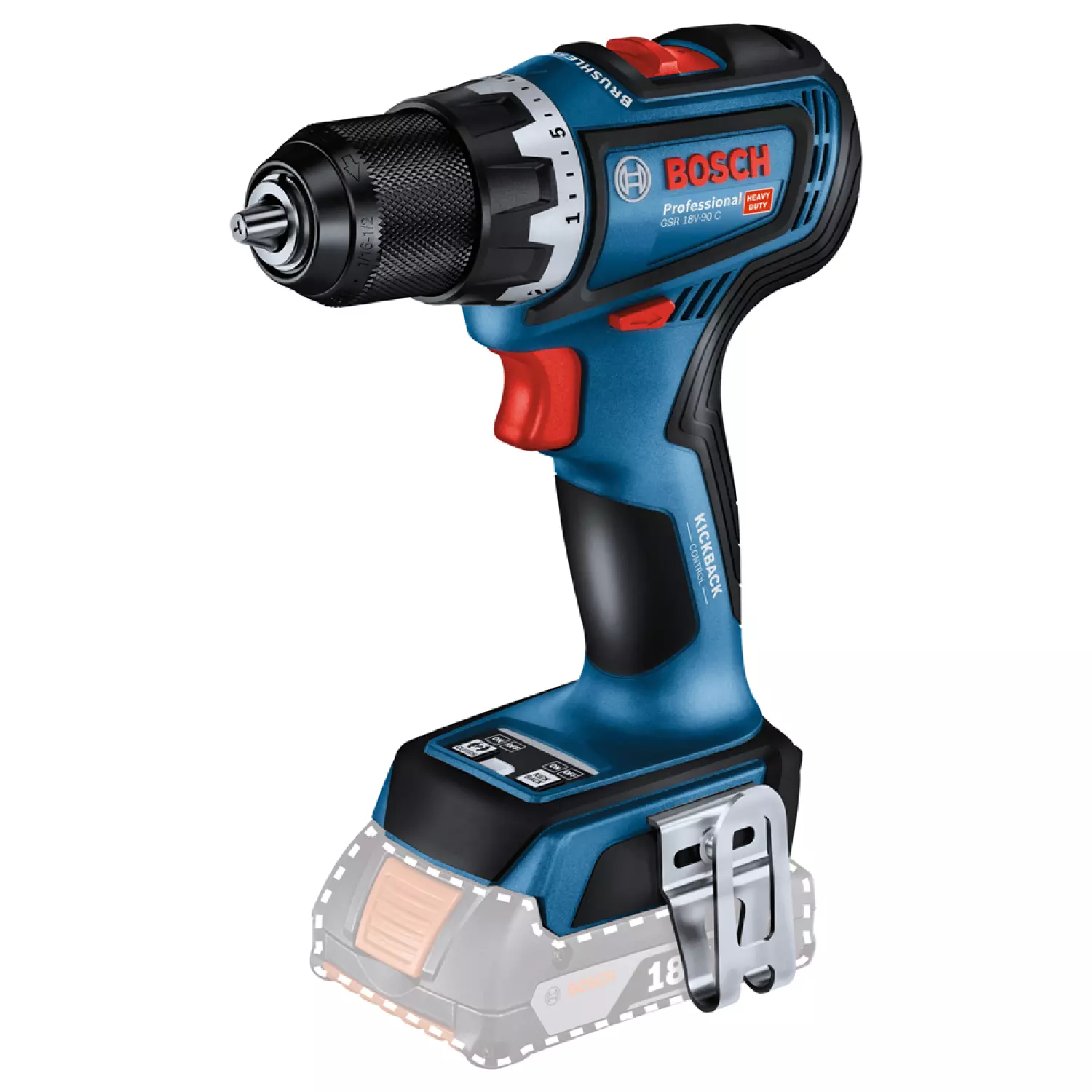 Bosch GSR 18V-90 C 18V Li-ion Accu schroefboor body in L-Boxx - 64 Nm