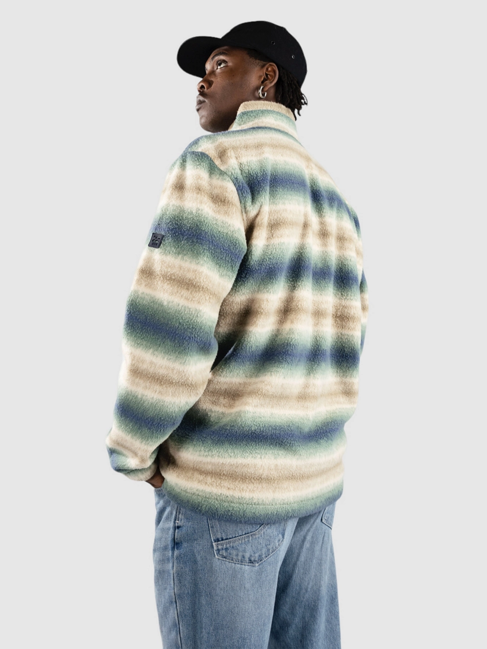 Billabong Boundary Mock Neck Fleece Sweater dune