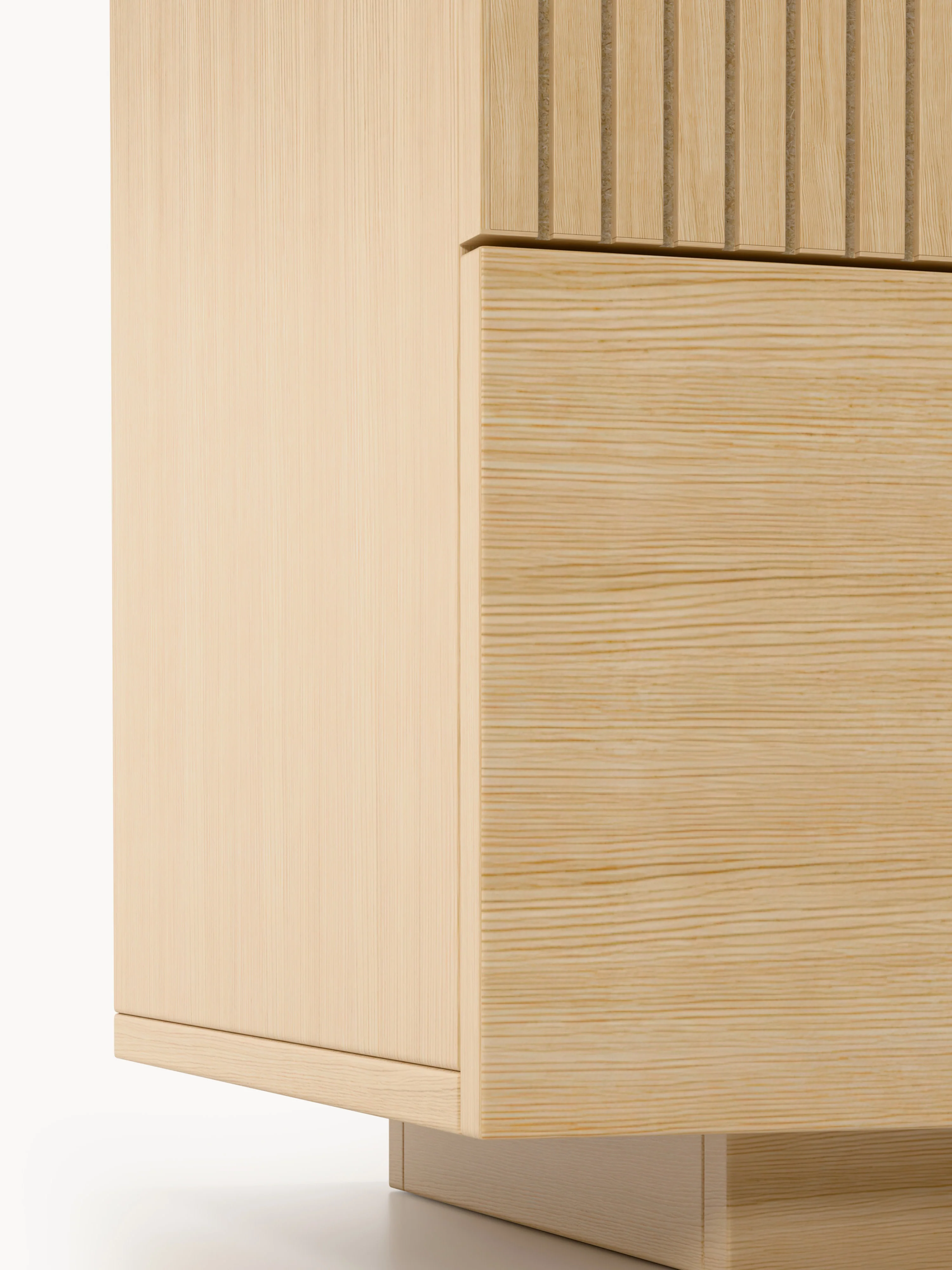 Houten compacte kledingkast Sato