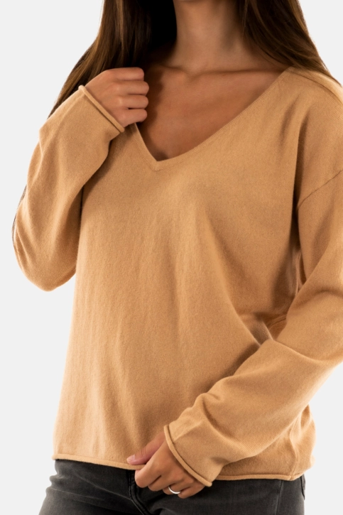 Pull leger grace & mila nao_22712 camel
