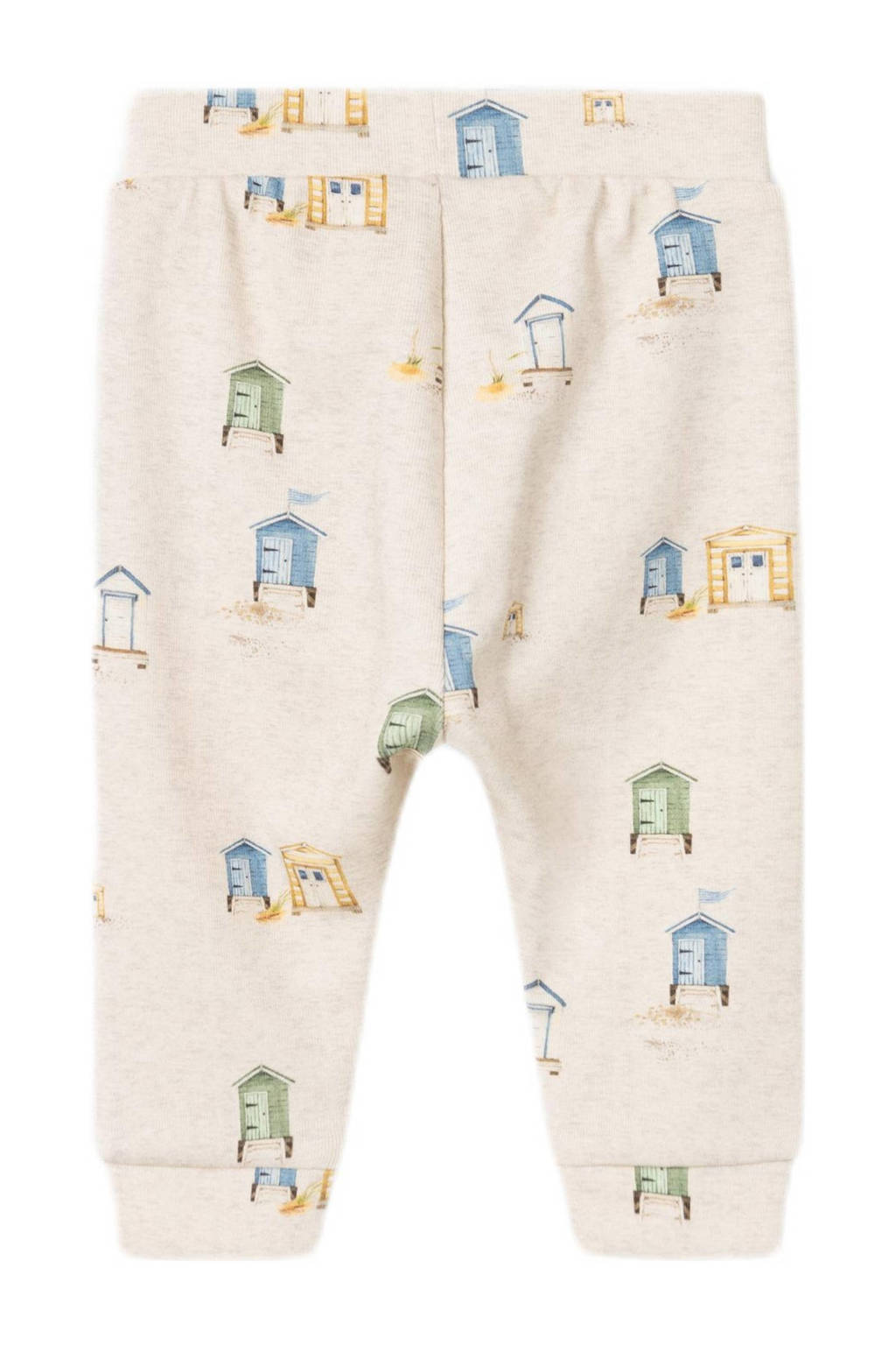 NAME IT baby joggingbroek met all over print beige/multicolor