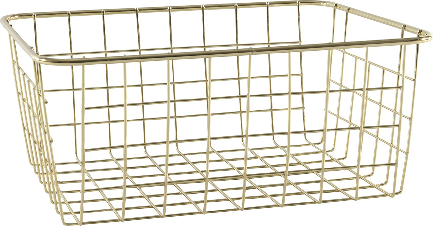Draadmand Cas goud 28 x 22 x 12,5 cm