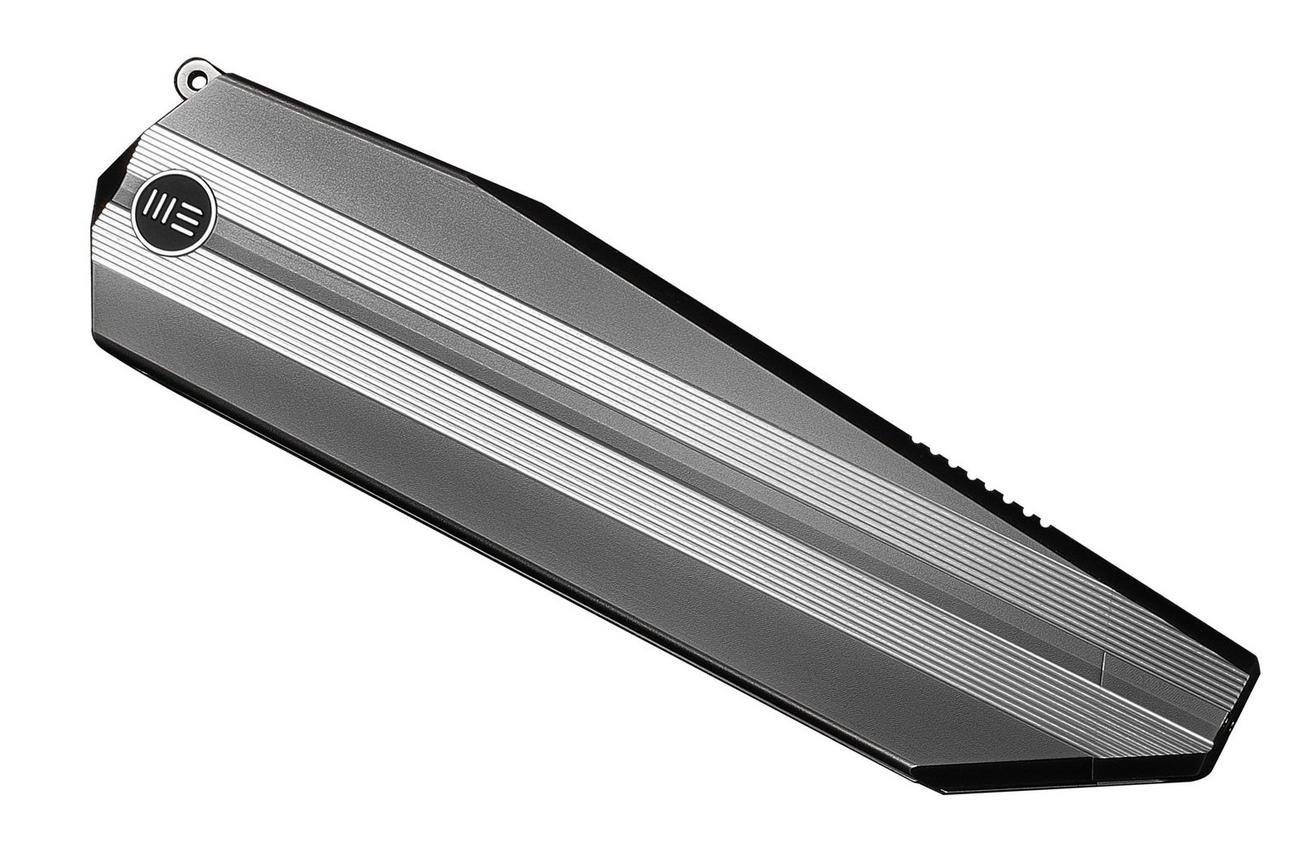 WE Knife Collinear WE22034D-4 Polished Gray Böhler M390, Polished Gray & Satin Titanium, zakmes