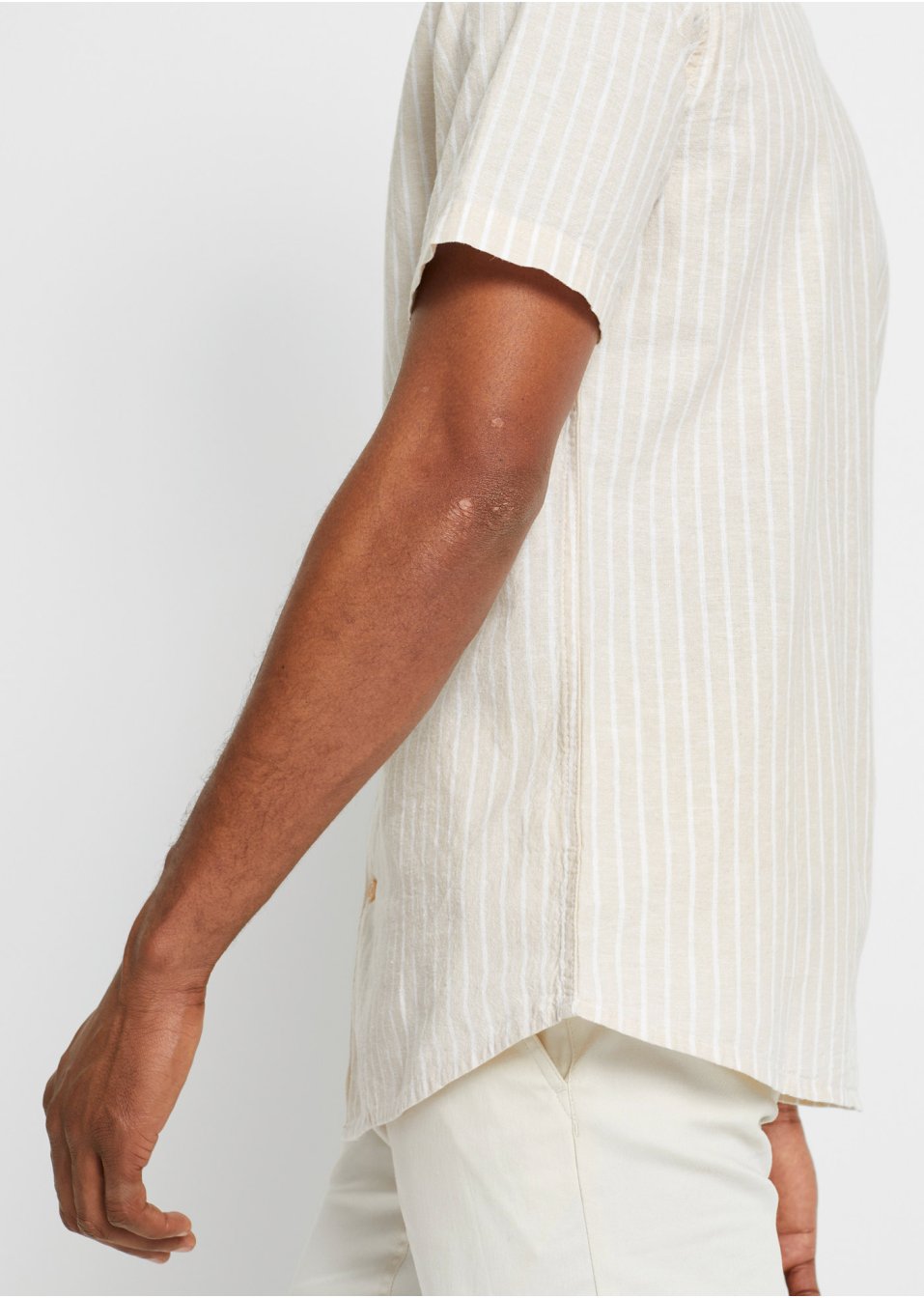 Chemise manches courtes en mélange lin