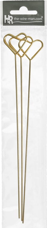 H&R The Wire man kaarthouder hart goud 1,5 mm x 20 cm 3 stuks
