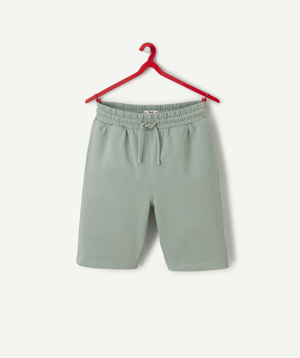 bermuda garçon en coton bio vert
