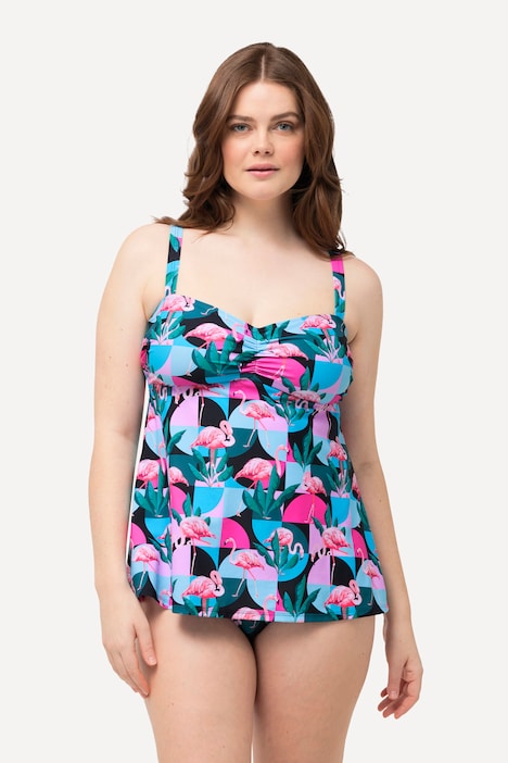Tankini, Flamingos, Softcups, Träger verstellbar