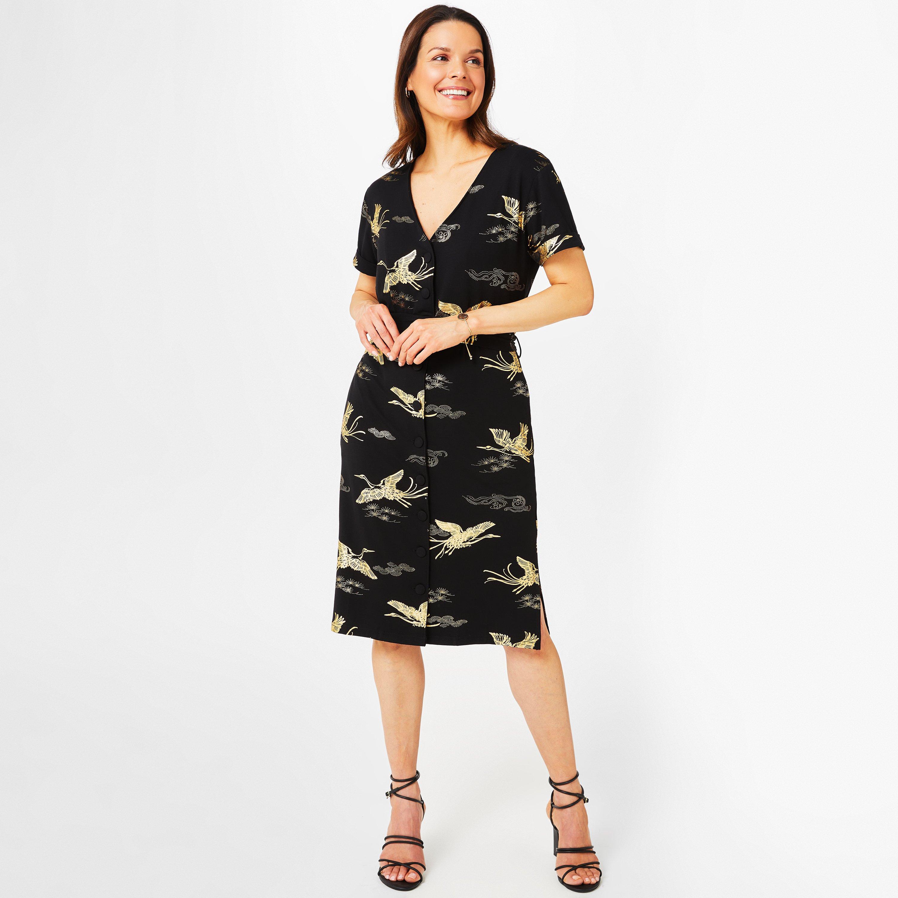 Biba Foil Printed Dress