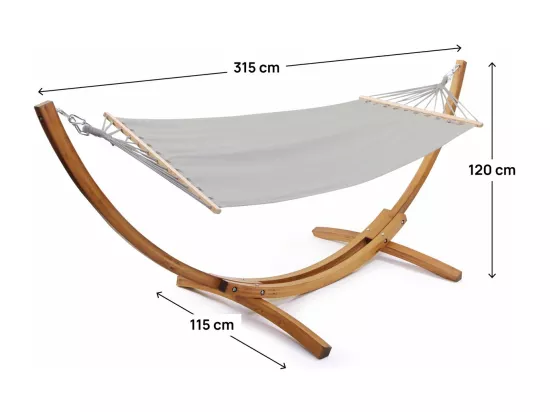 Hamac bois avec toile en coton 