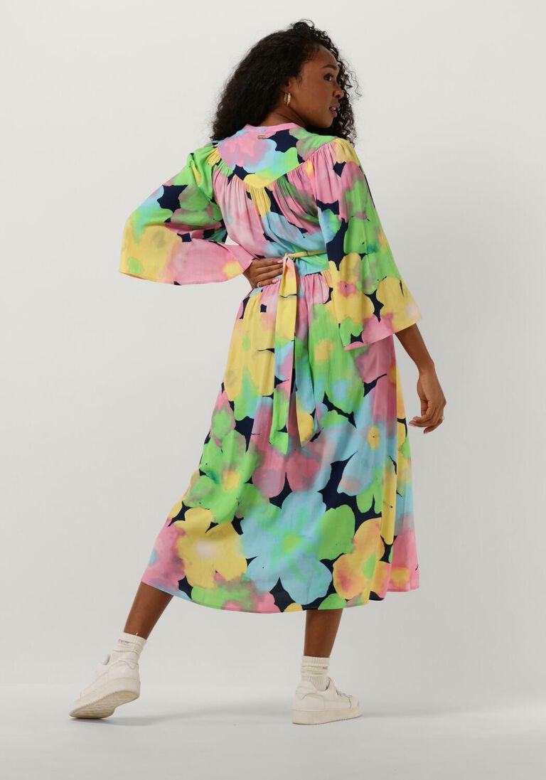 POM AMSTERDAM multi pom amsterdam midi jurk cherry blossom dress