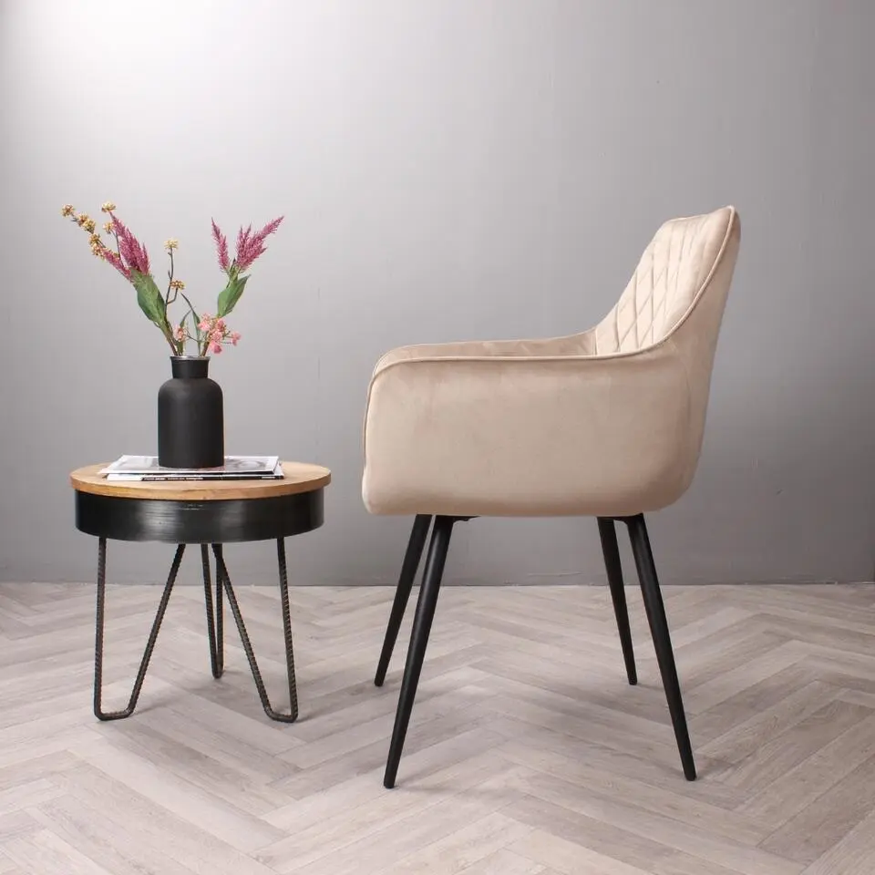 DS4U - Ravi 3.0 eetkamerstoel velours - champagne