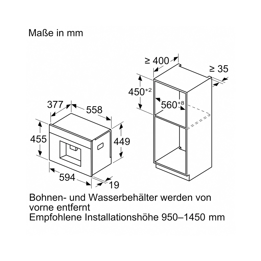 Siemens CT718L1B0 Einbau-Kaffeemaschine