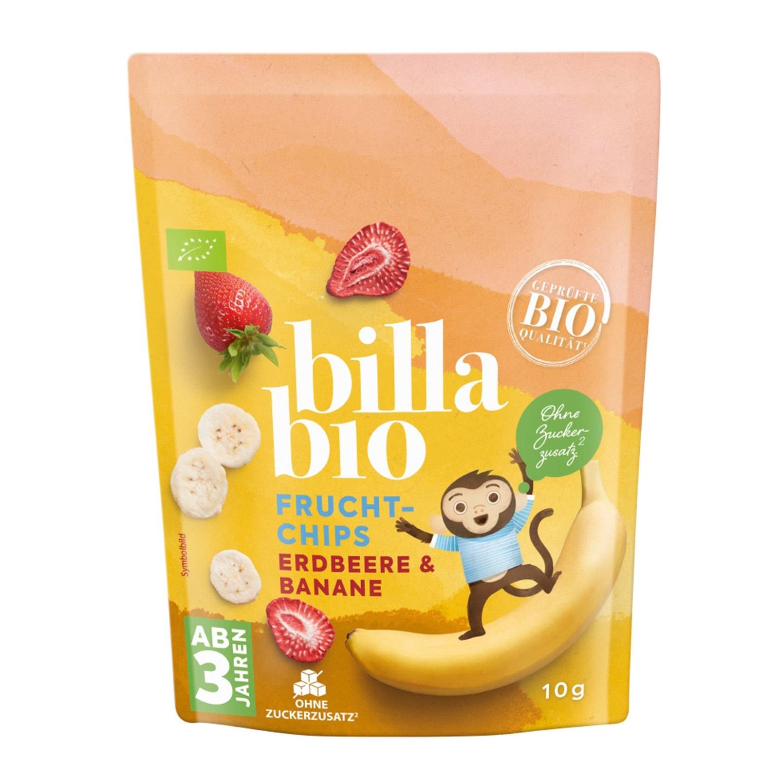 BILLA Bio Erdbeere & Banane Frucht Chips