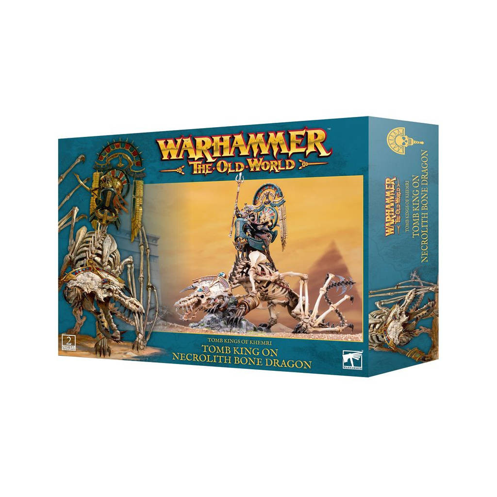 Warhammer : The Old World - Tomb Kings of Khemri - Tomb King on Necrolith Bone Dragon