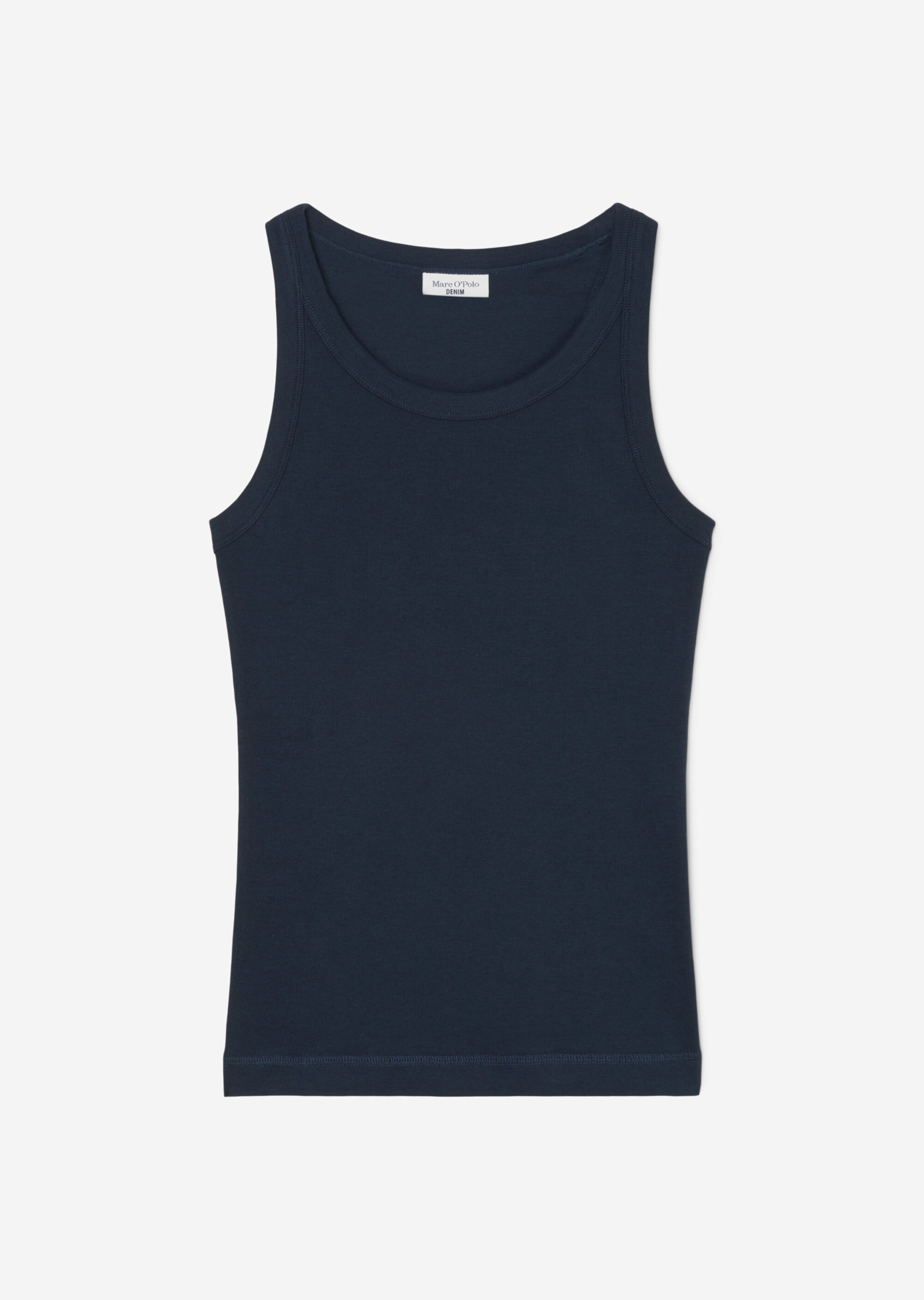 Tanktop slim aus geripptem Bio-Baumwolle-Stretch