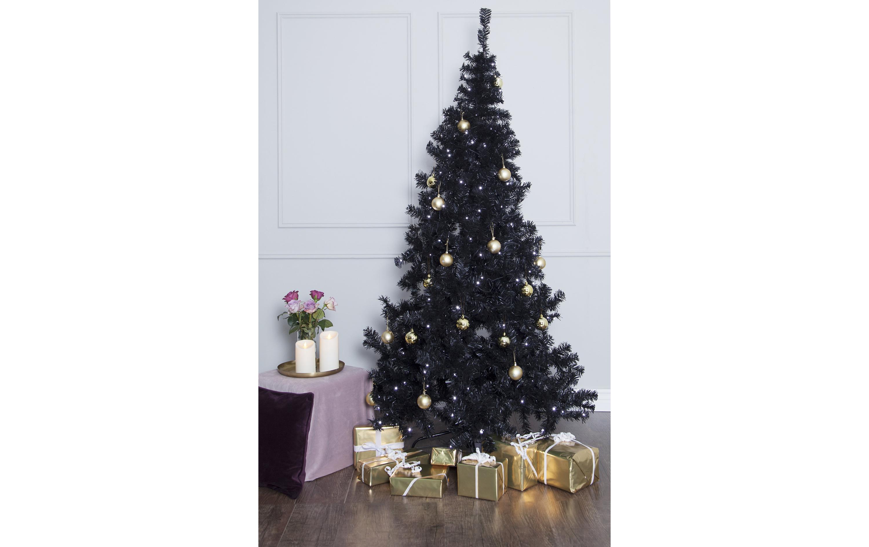 Weihnachtsbaum Ottawa, 260 LEDs, 210 cm, Schwarz<br>Schwarzer Weihnachtsbaum