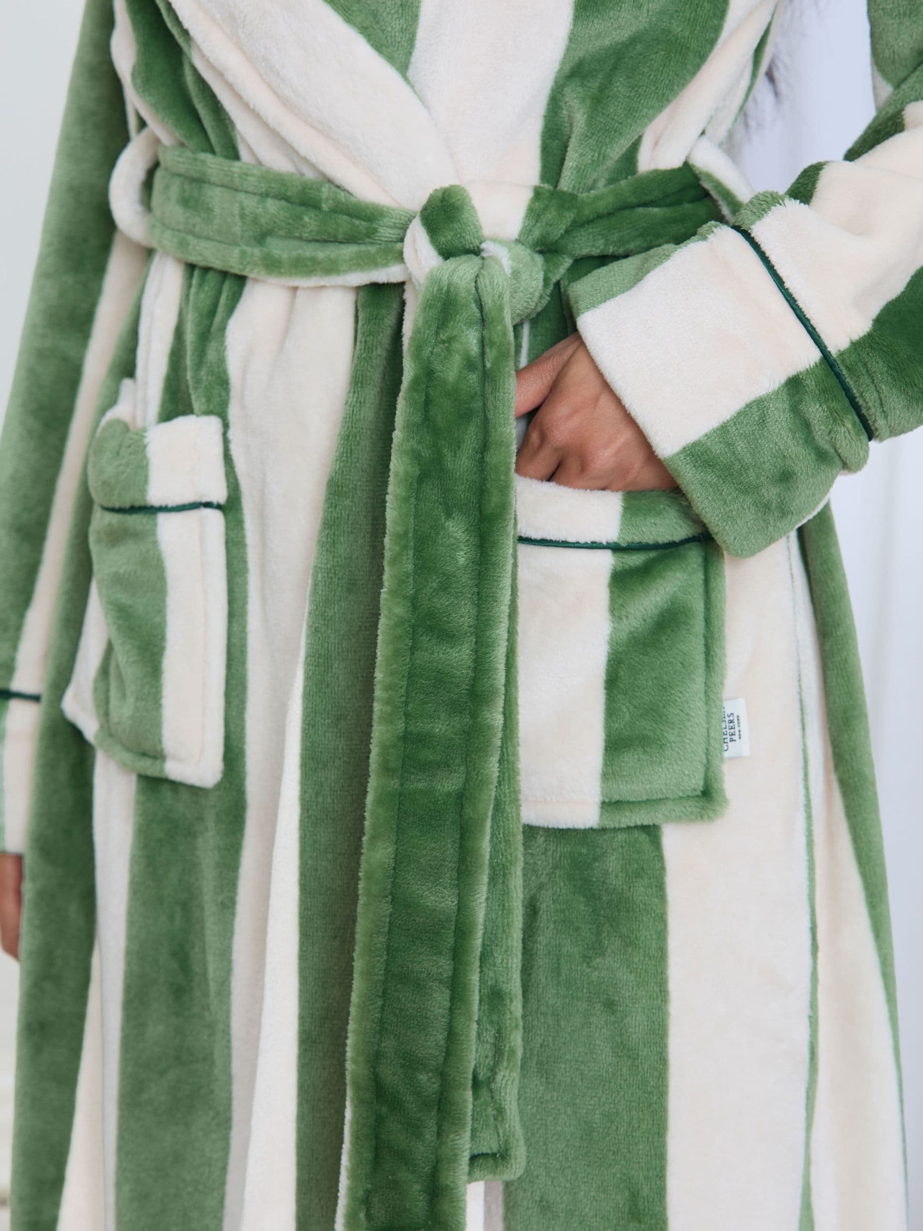 Chelsea Peers Fleece Stripe Dressing Gown