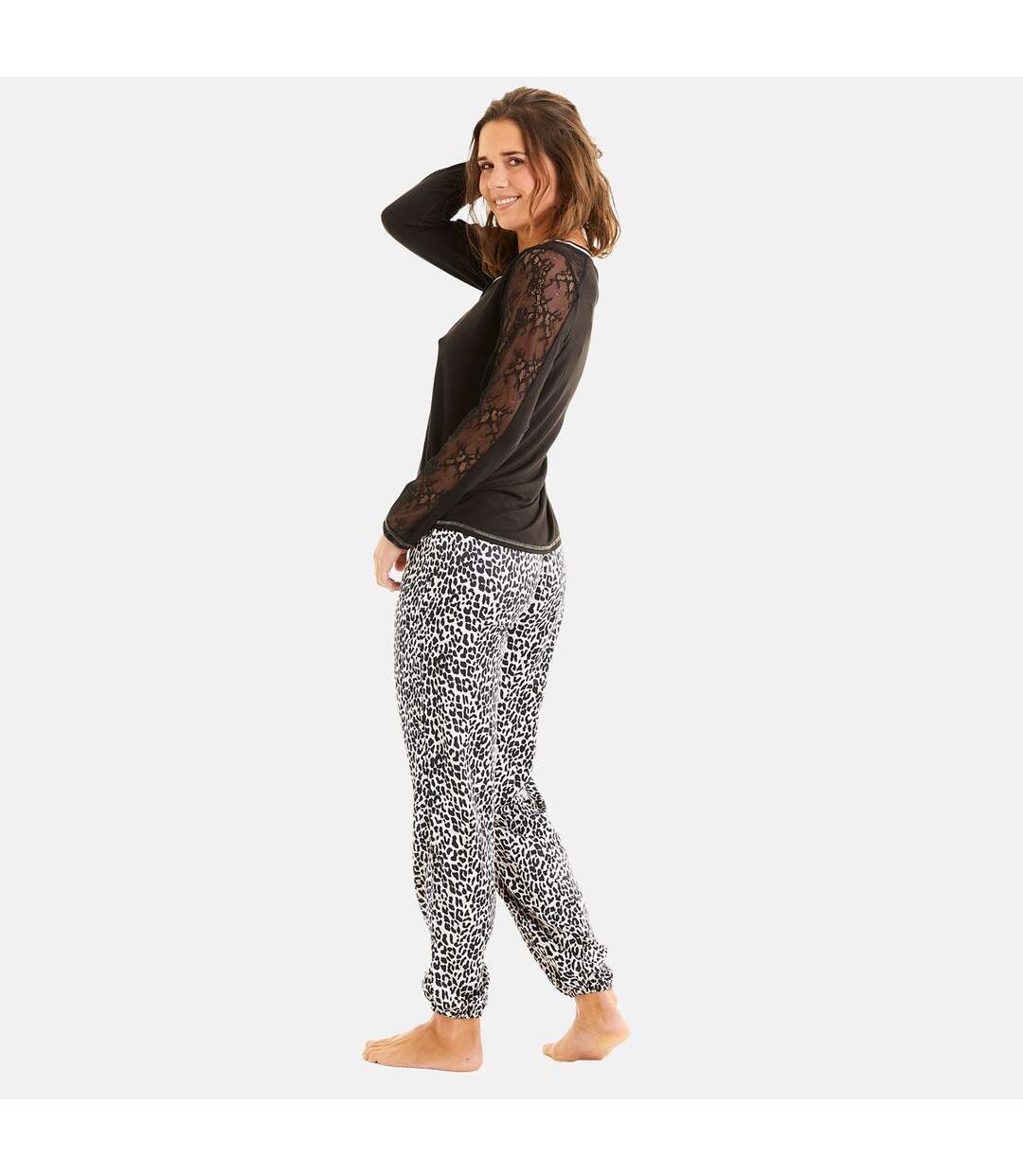 Top de pyjama noir Annapurna