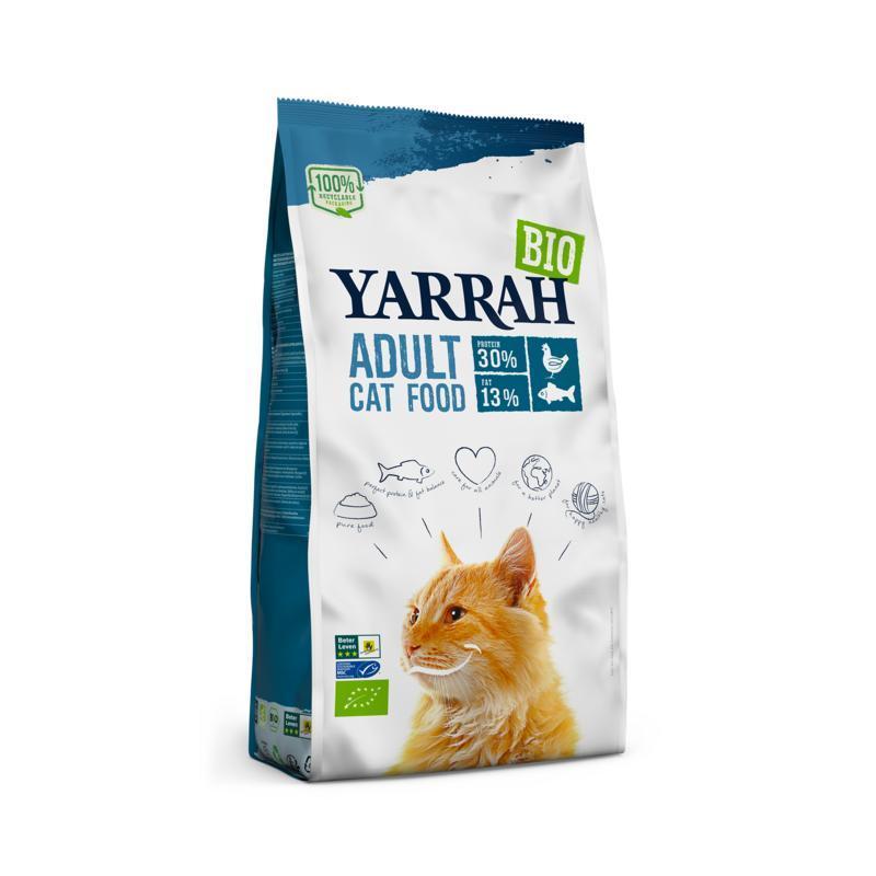 Yarrah Adult kattenvoer met vis bio MSC 10KG