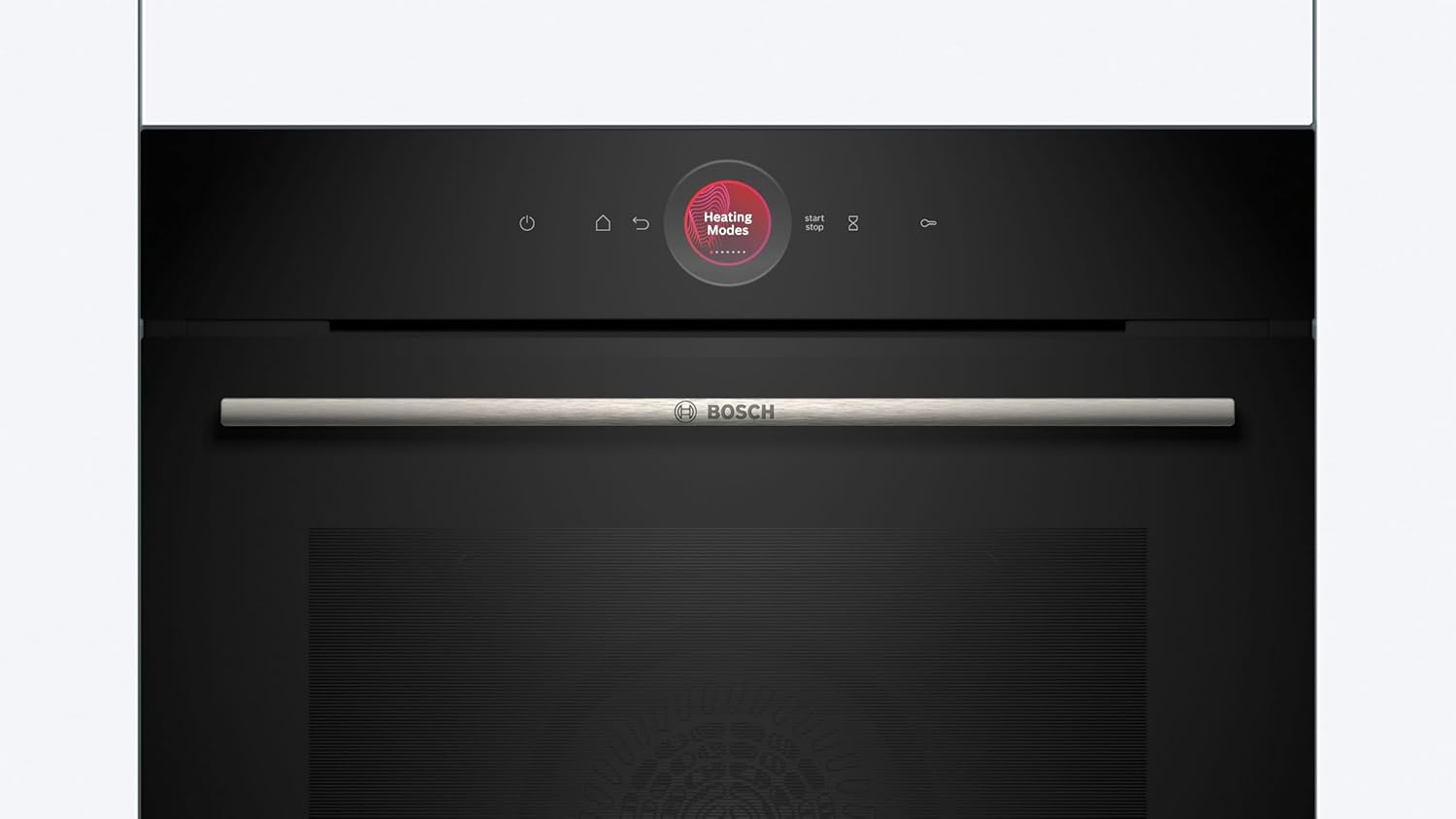 Bosch HBG7721B2, Serie 8 Smarter Einbau-Backofen, 60 x 60 cm, Made in Germany, Schwarz, Pyrolyse & Hydrolyse Selbstreinigung, Air Fry, Automatikprogramme, 3D Heißluft, Farb-Touchscreen & Bedienring