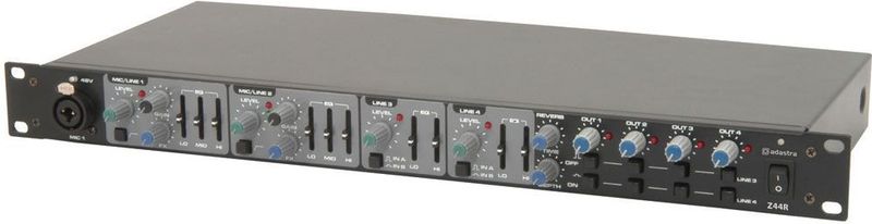 Citronic Z44R 1U 4x zone 2x microfoon 2x lijn 19