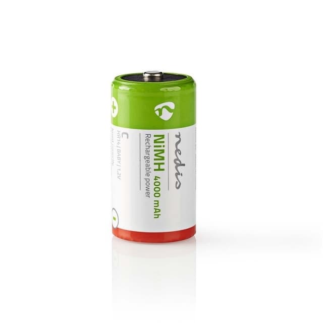 Nedis Genopladelige Ni-MH batteri C | 1.2 V DC | 4000 mAh | Forudladet | 2-Pakke | HR14