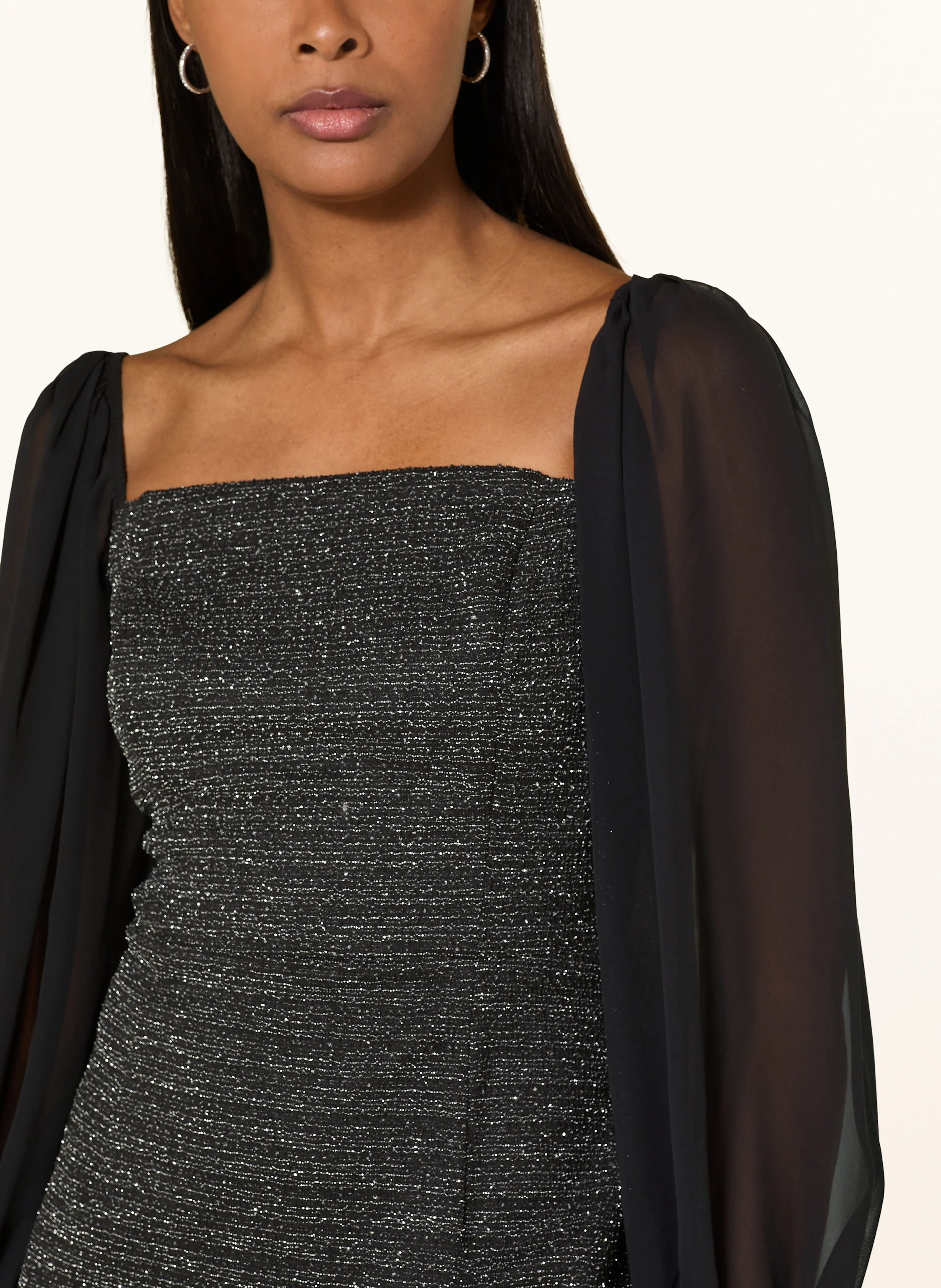 ADRIANNA PAPELL Tweed-Kleid mit Glitzergarn