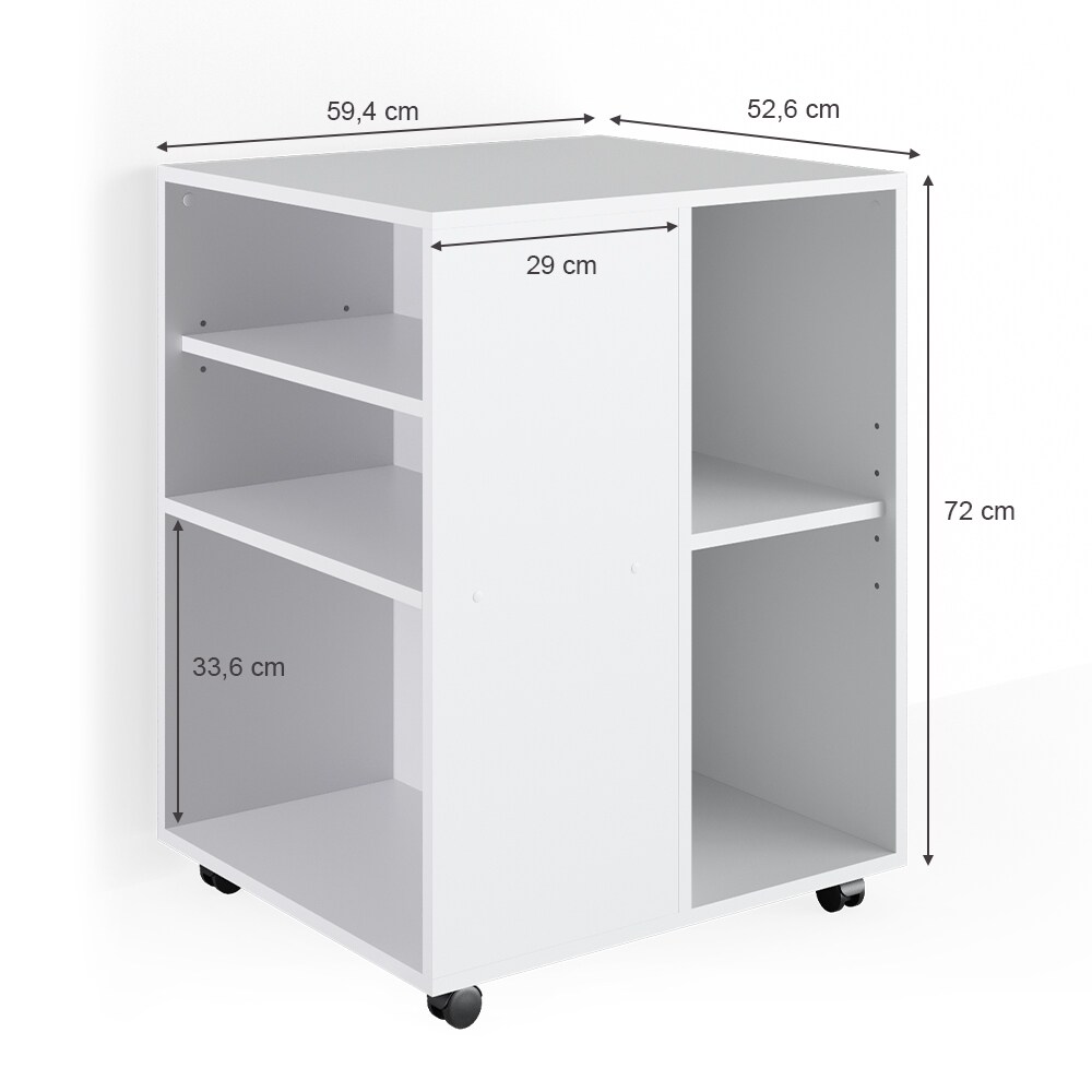 Vicco Rollcontainer für Schreibtisch Bürocontainer Büroschrank Aktenschrank